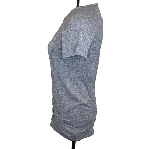 Athleta Top Women’s Ruched Fastest Track Running Stretch Workout Gym Gray Sz M - Picture 3 of 8
